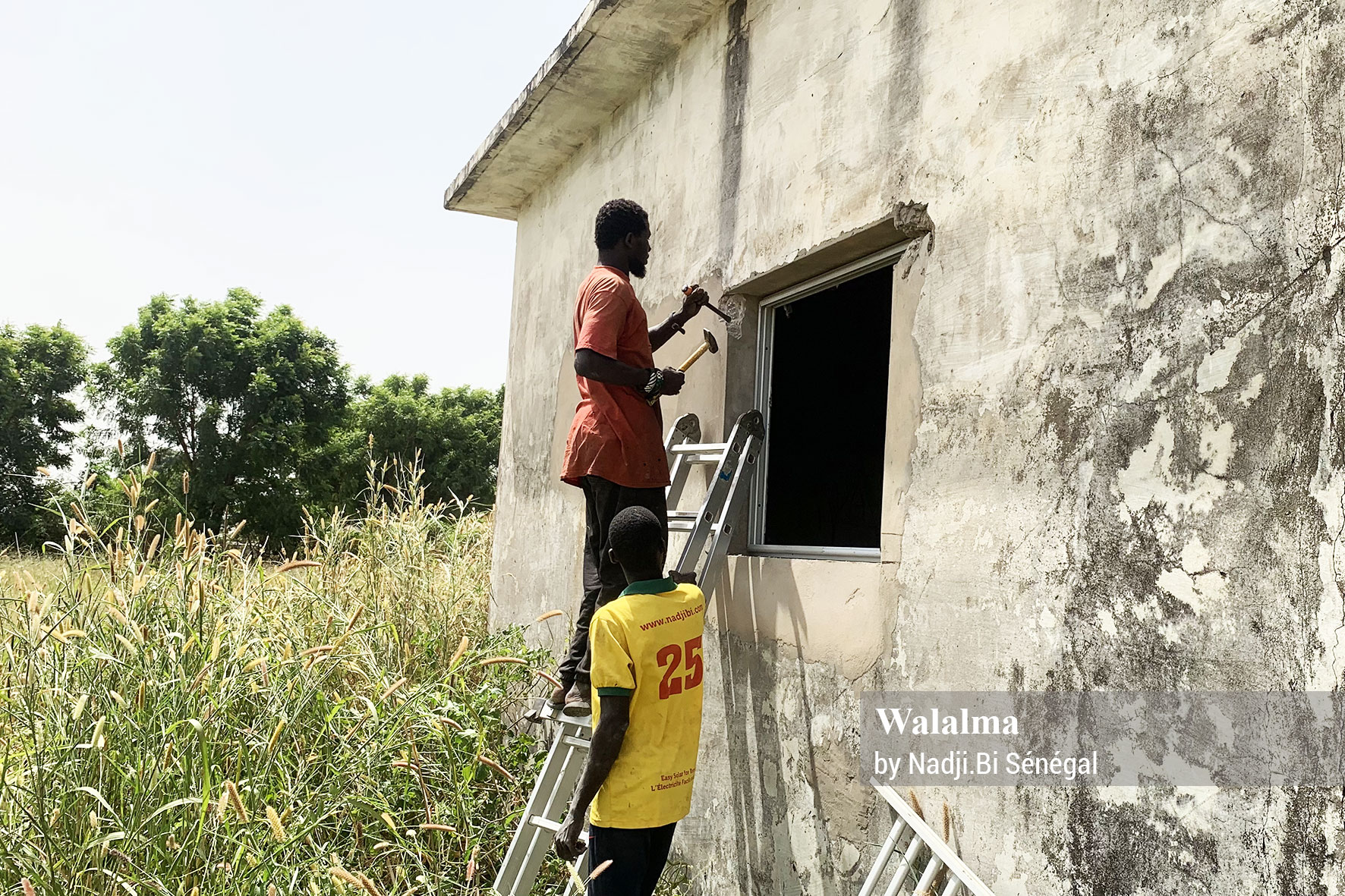 Rénovation bâtiment moulin solaire Soussoum Ndiaganiao Walalma 2023